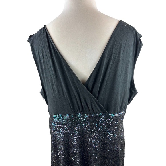 Torrid Special Occasion Black Sequin Skater Dress Black Women's Plus Size 24 - Picture 4 of 10